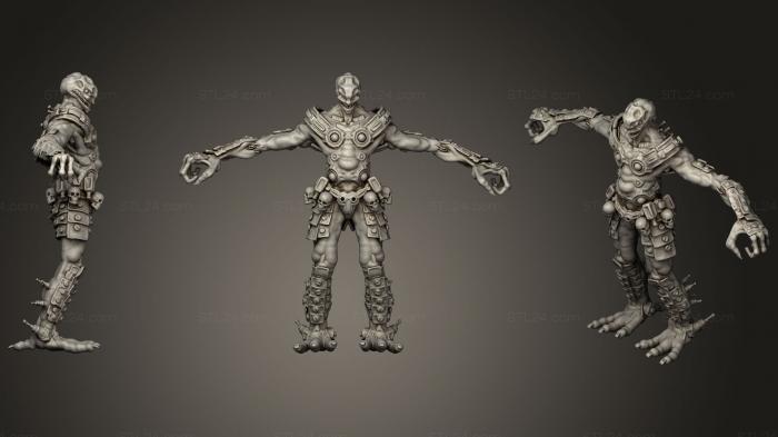 Figurines heroes, monsters and demons (Hell Soldier, STKM_0859) 3D models for cnc